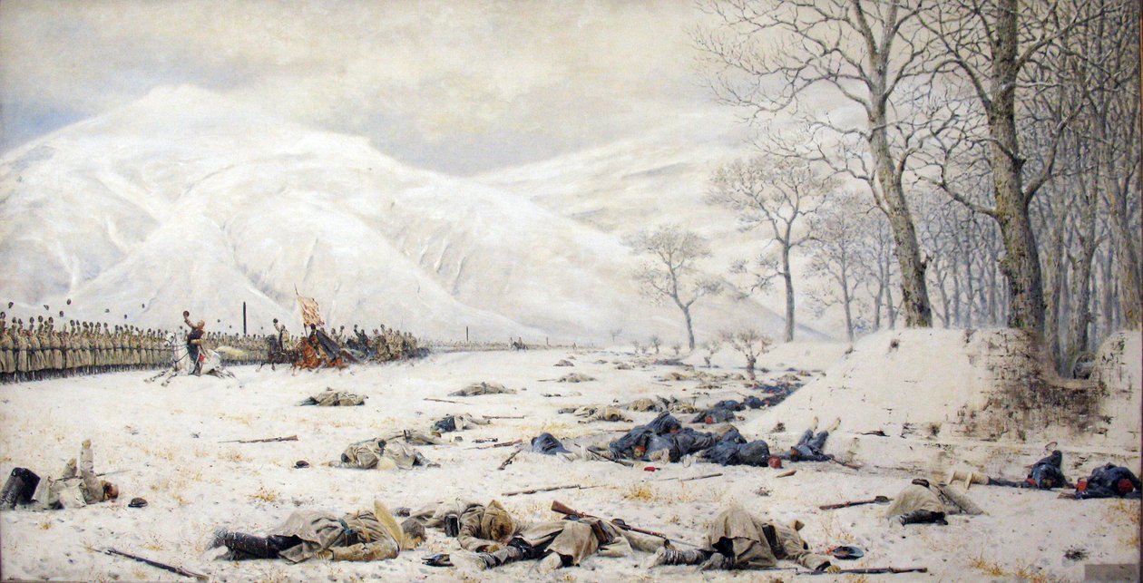 Bojiště v průsmyku Šipka od Vasily Vereshchagin