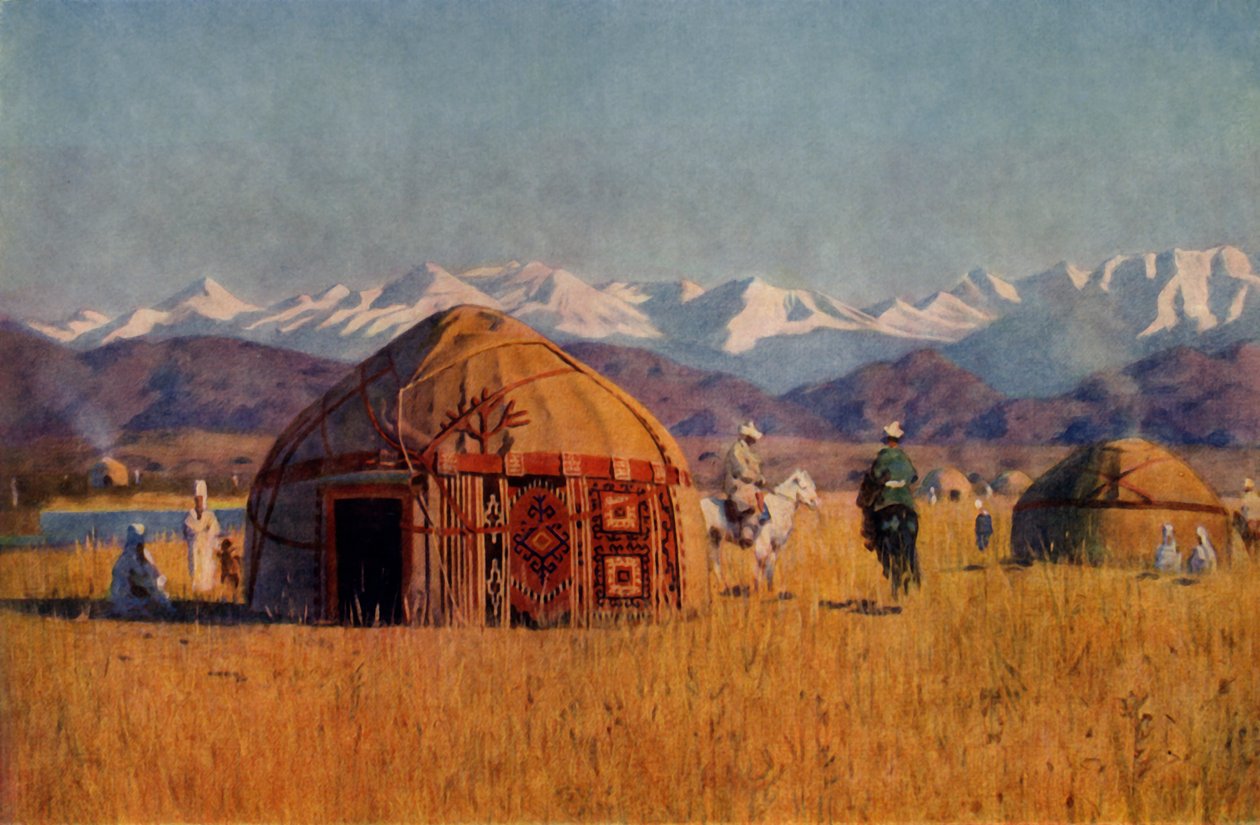 Kirghiz yourta u řeky Chu, 1869-1870, 1965. od Vasily Vereshchagin