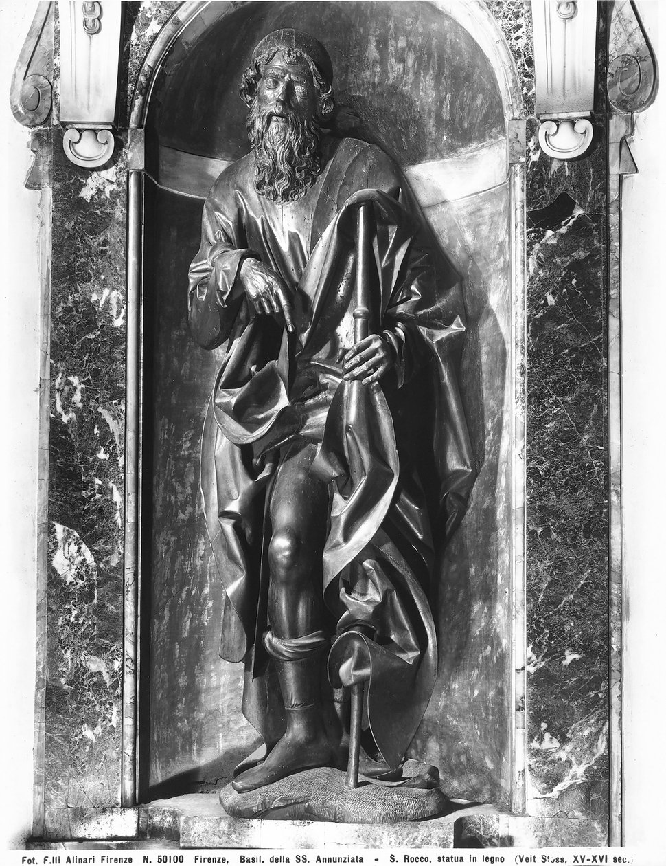 San Rocco (lipové dřevo) od Veit or Wit Stoss