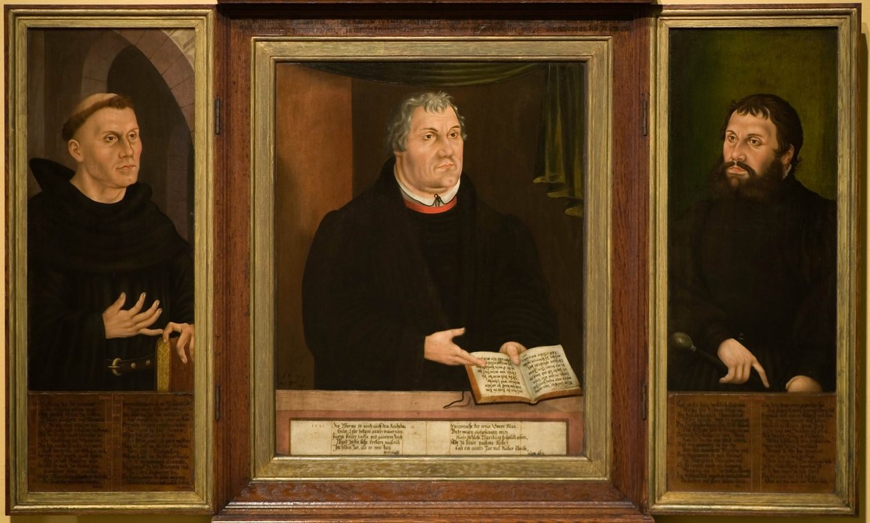 Lutherova svatyně, triptych, 1572 od Veit Thiem