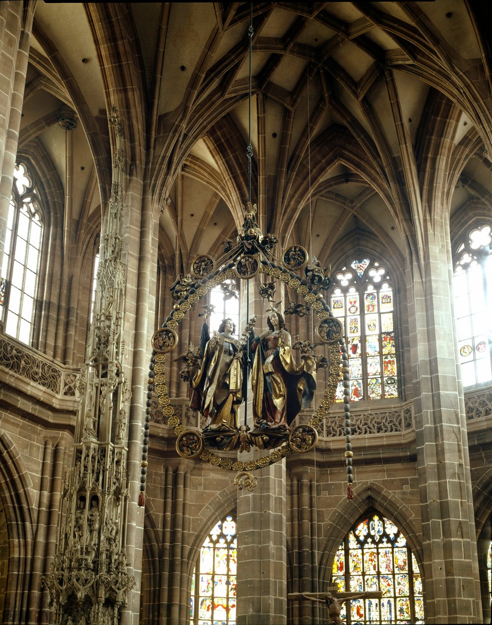 Zvěstování Pozastavená socha od Veita Stosse (1455-1533) Kostel sv. Vavřince, Norimberk, Německo od Veit or Wit Stoss