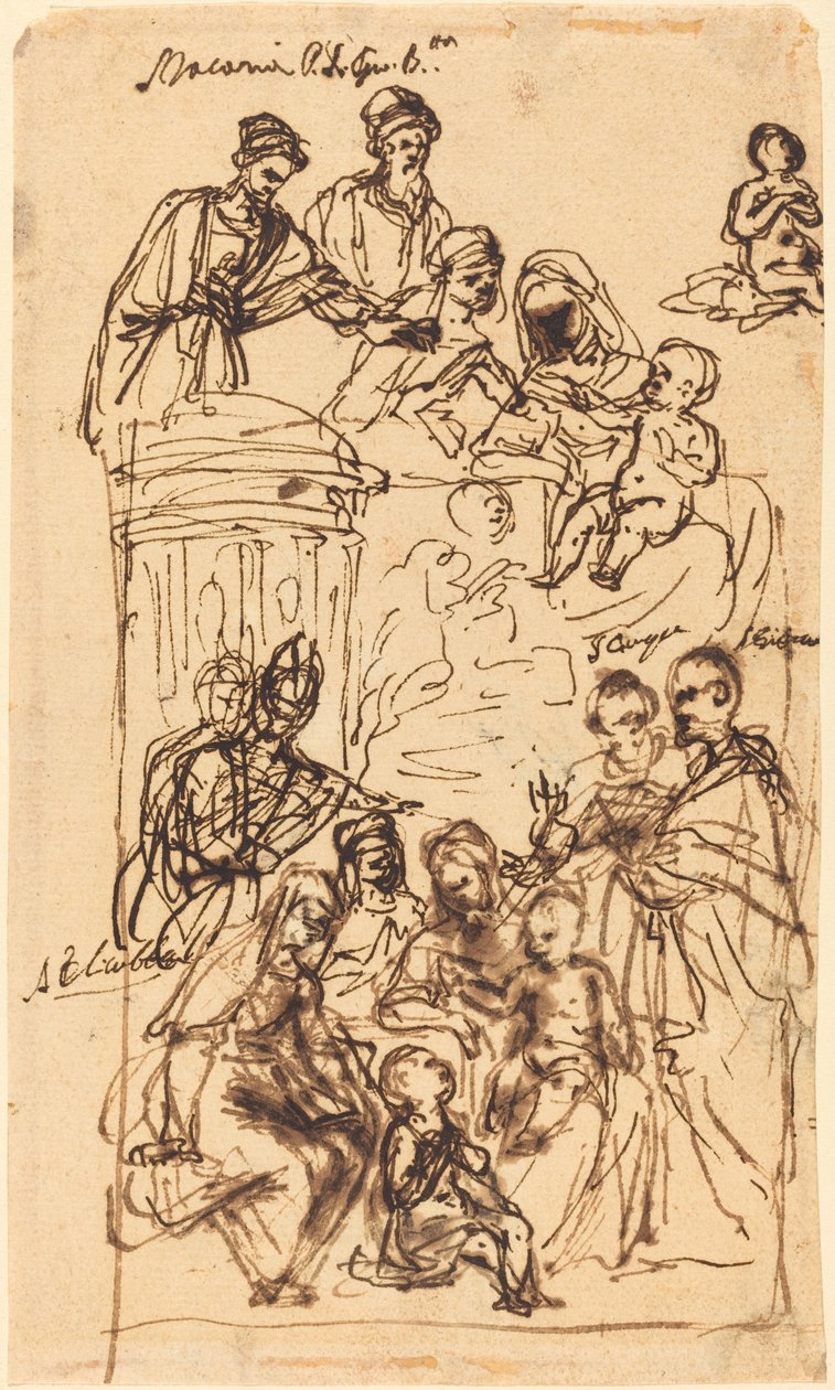 Madona s dítětem se svatými od Venetian 17th Century
