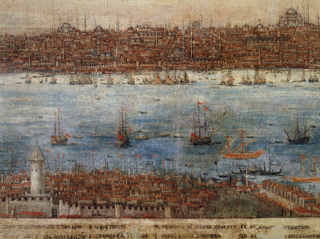Konstantinopol, obraz neznámého benátského umělce, Turecko od Venetian School