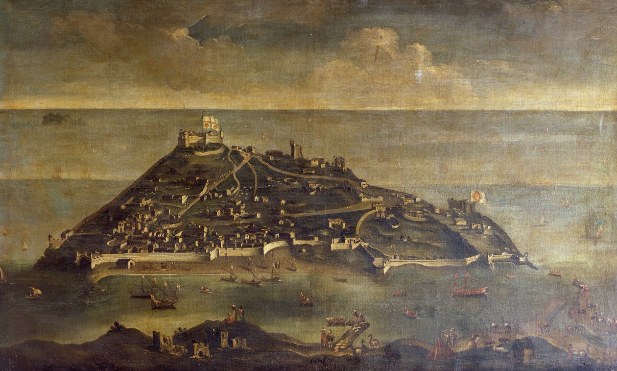Ostrov Tabarca, obraz neznámého benátského umělce, Tunisko od Venetian School