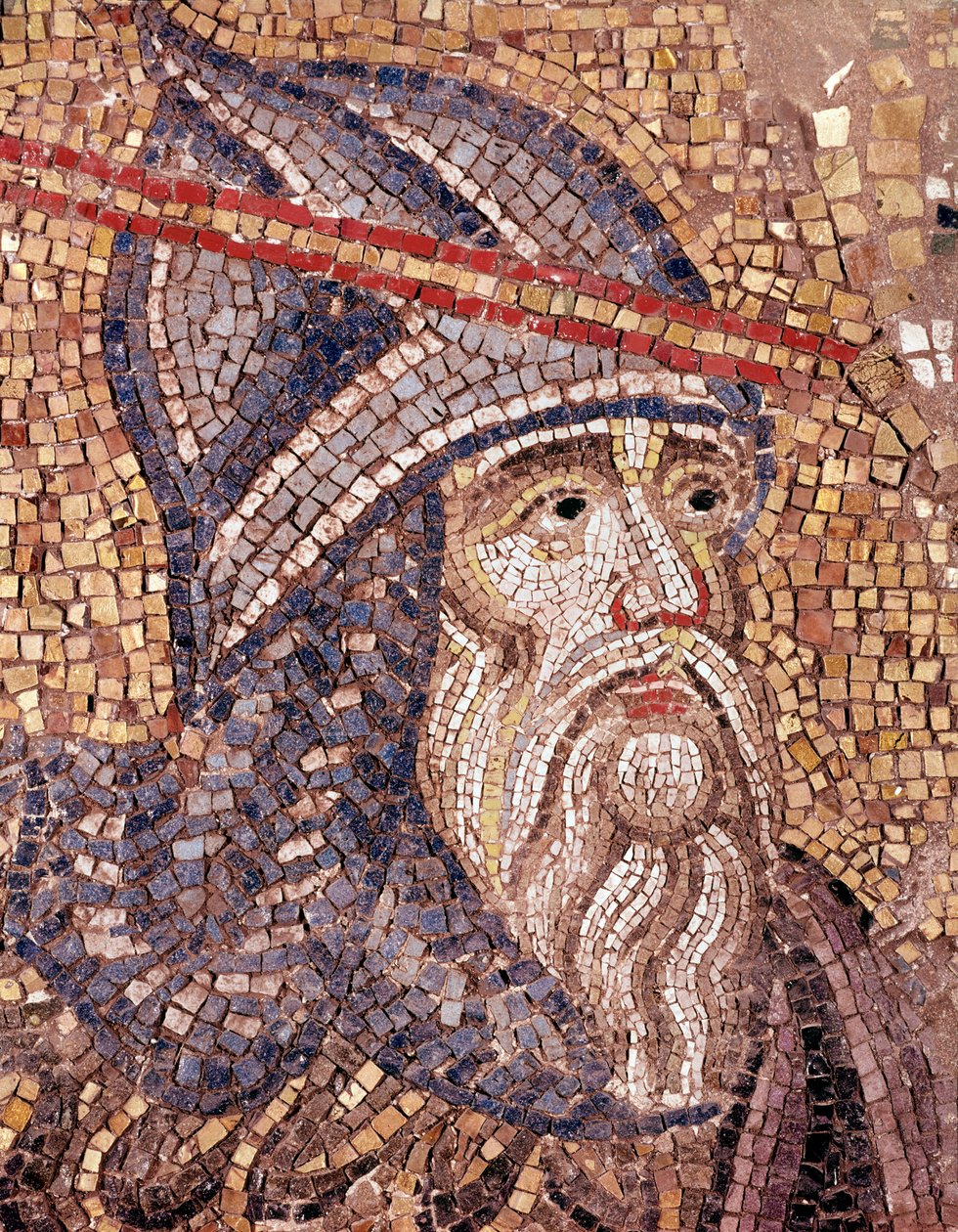 Hlava vojáka (mozaika od Veneto Byzantine School