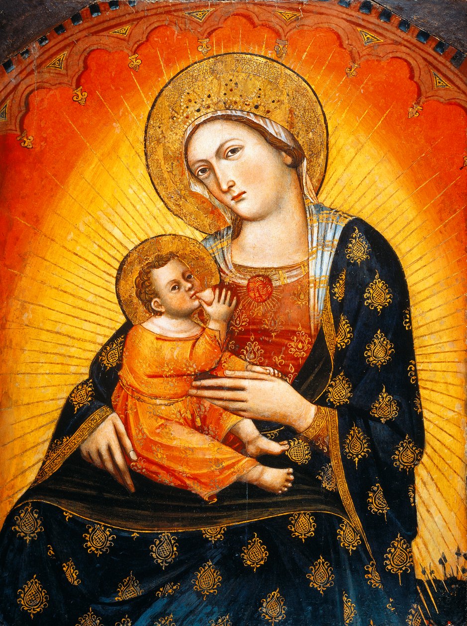 Panel s Madonnou a dítětem od Veneziano Caterino