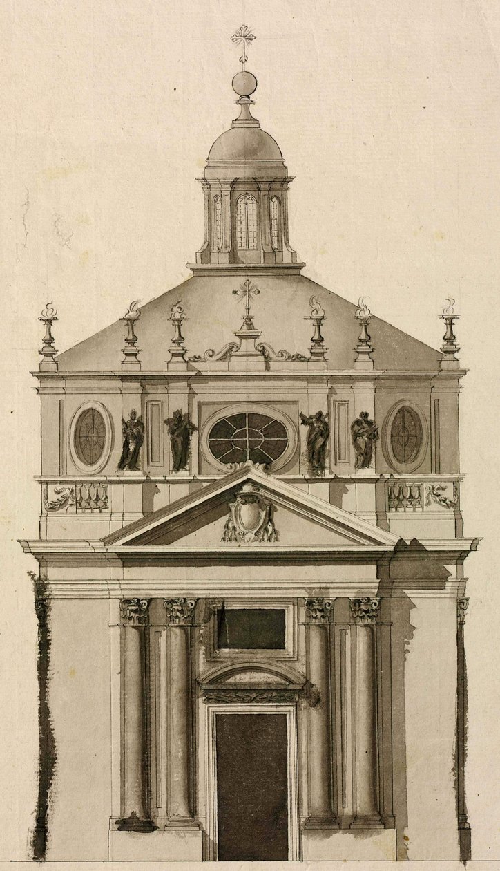 Hlavní fasáda Sagrario katedrály Jaén (Španělsko) od Ventura Rodríguez