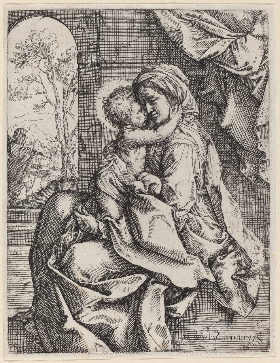 Panna a dítě od Ventura Salimbeni after Guido Reni