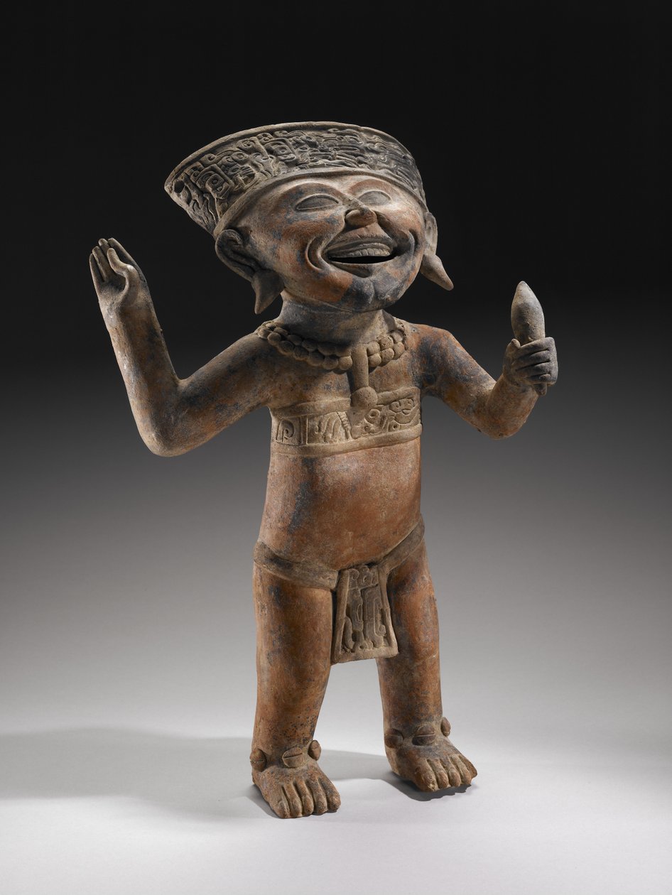 Podobizna "Laughing Boy", 600-900 AD (keramika se stopami barvy) od Veracruz Veracruz