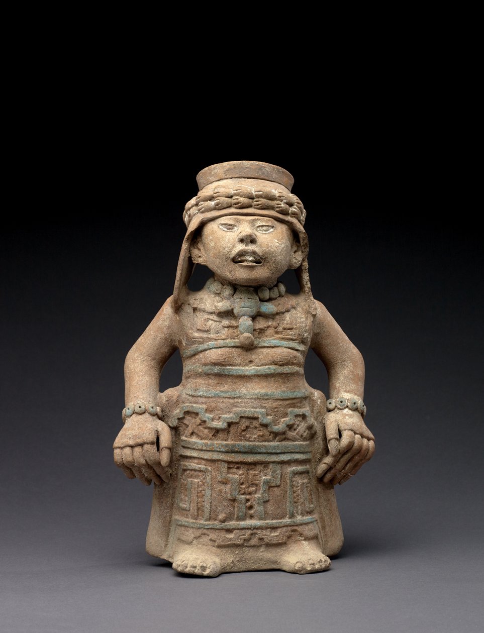 Figurka stojící ženy, 600-900 (terakota s pigmentem) od Veracruz Veracruz