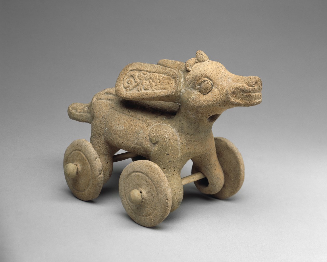 Jelen na kolech, 300-900 AD (hliněné zboží) od Veracruz Veracruz