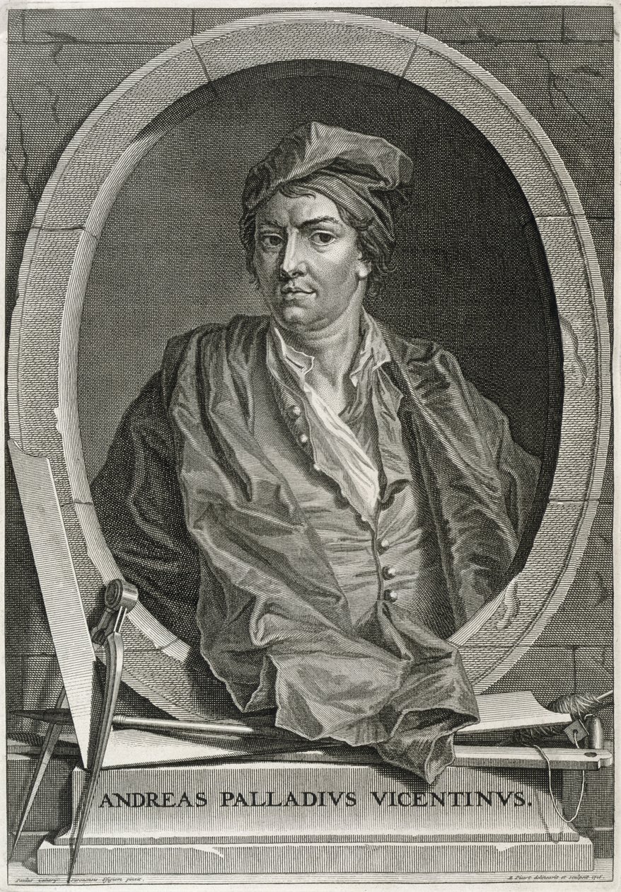 Andrea Palladio (1508-80), vyryl Bernard Picart (1673-1733) 1716 od Paolo Veronese
