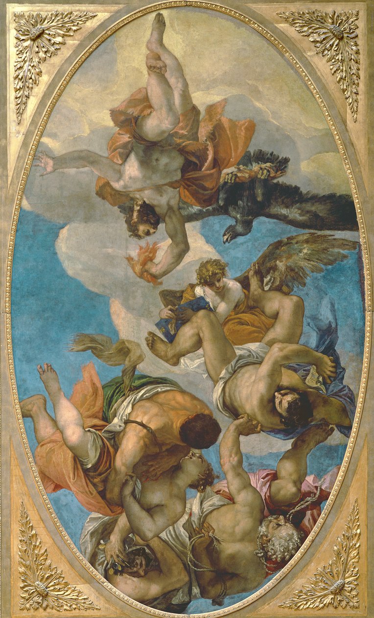 Jupiter útočí na neřesti od Paolo Veronese