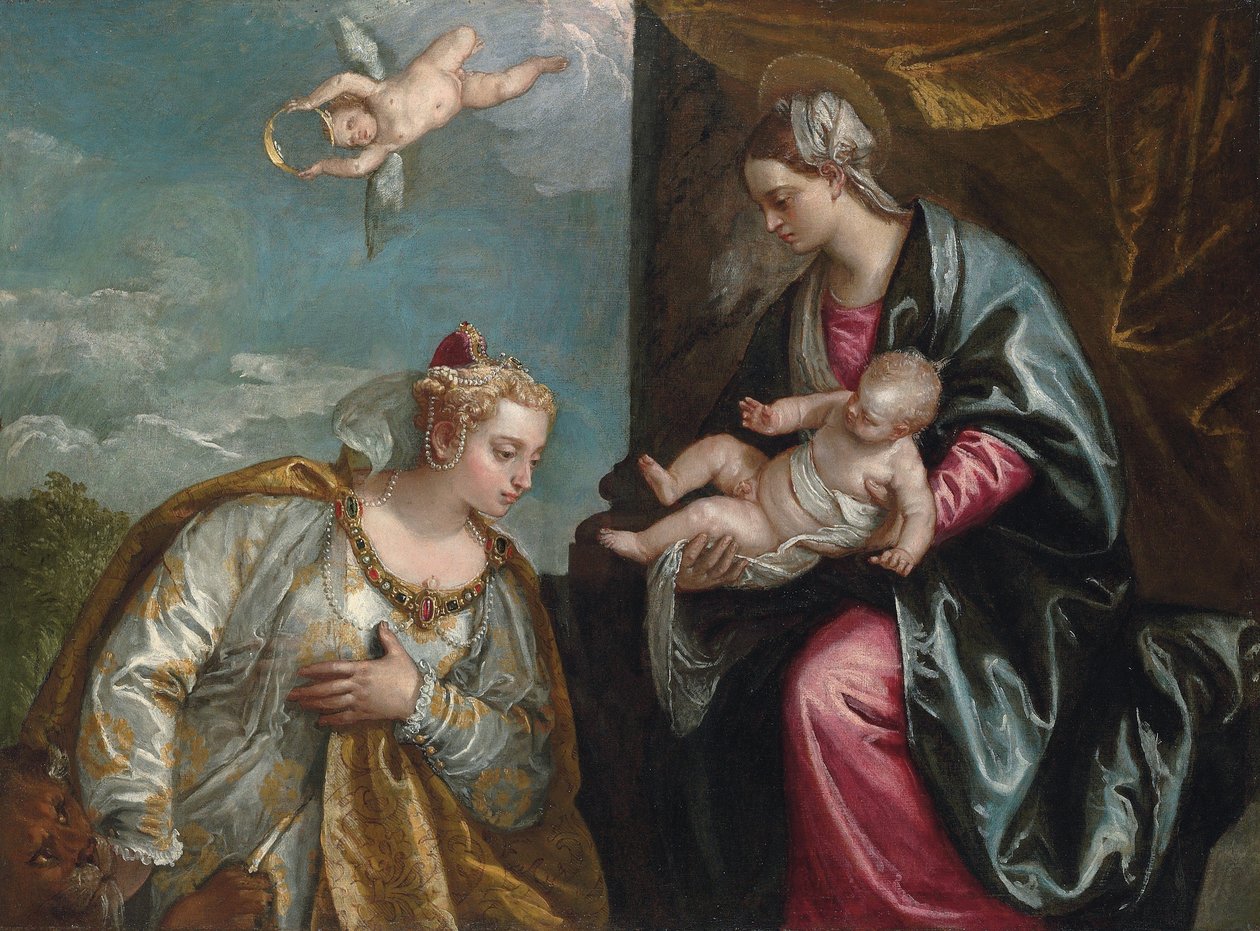Alegorie města Benátek zbožňující Madonu s dítětem od Veronese
