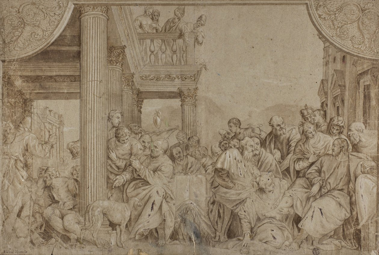 Kristus v domě Simona, konec 17.-začátek 18. století od Veronese