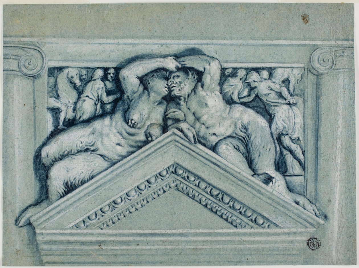 Overdoor se Satyrem a Satyress od Veronese