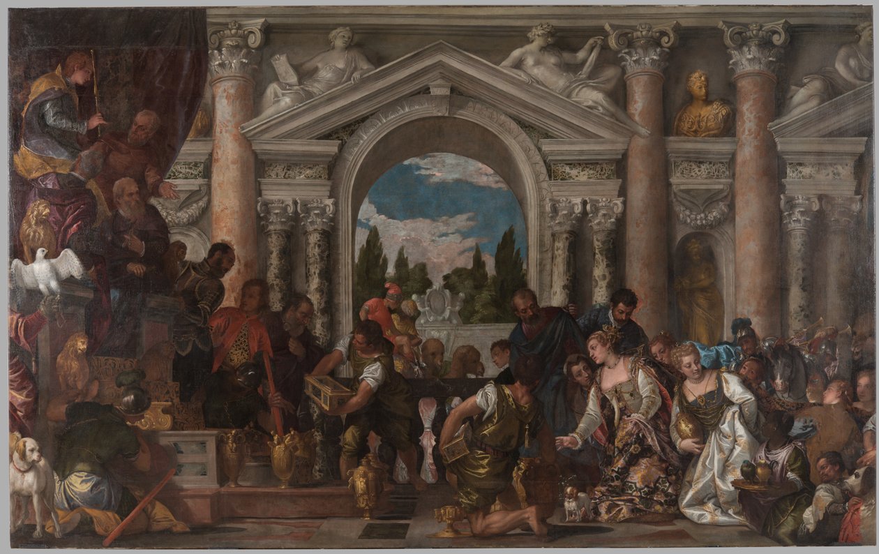 Královna ze Sáby nabízí dary Šalomounovi, 1582-83 od Veronese