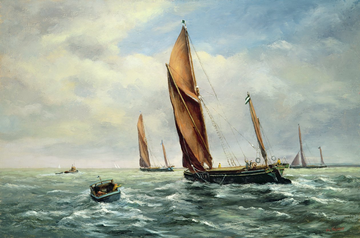 Sailing Barges závodící na Medway od Vic Trevett