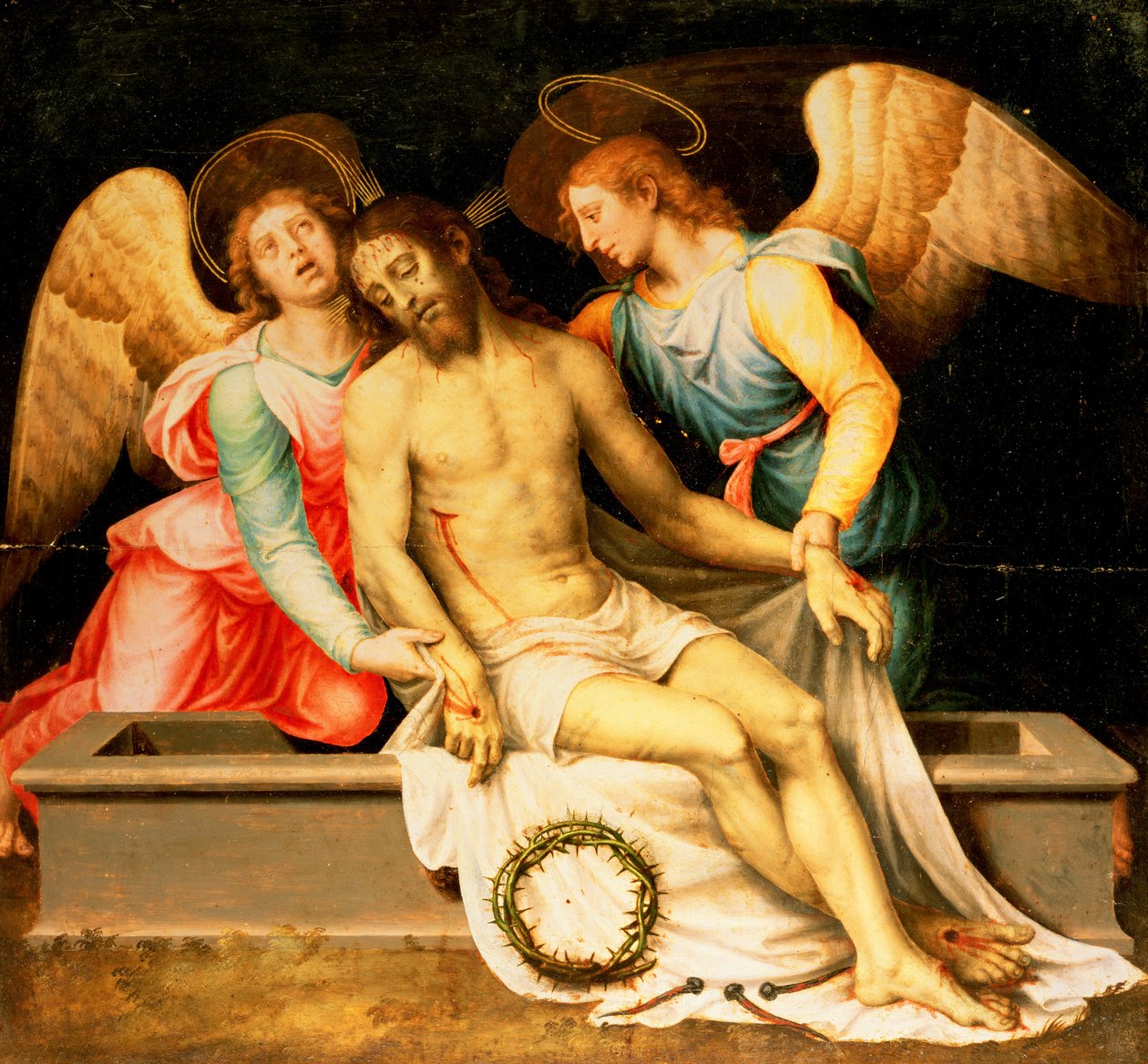Pieta (Christus Patiens), 1550 (panel) od Vicente Juan Macip