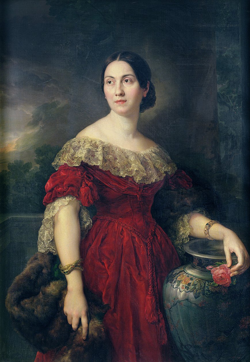 Paní Aaron Vail (Emilie Salles) 1842 (viz 149700 pro pár) od Vicente Lopez y Portana