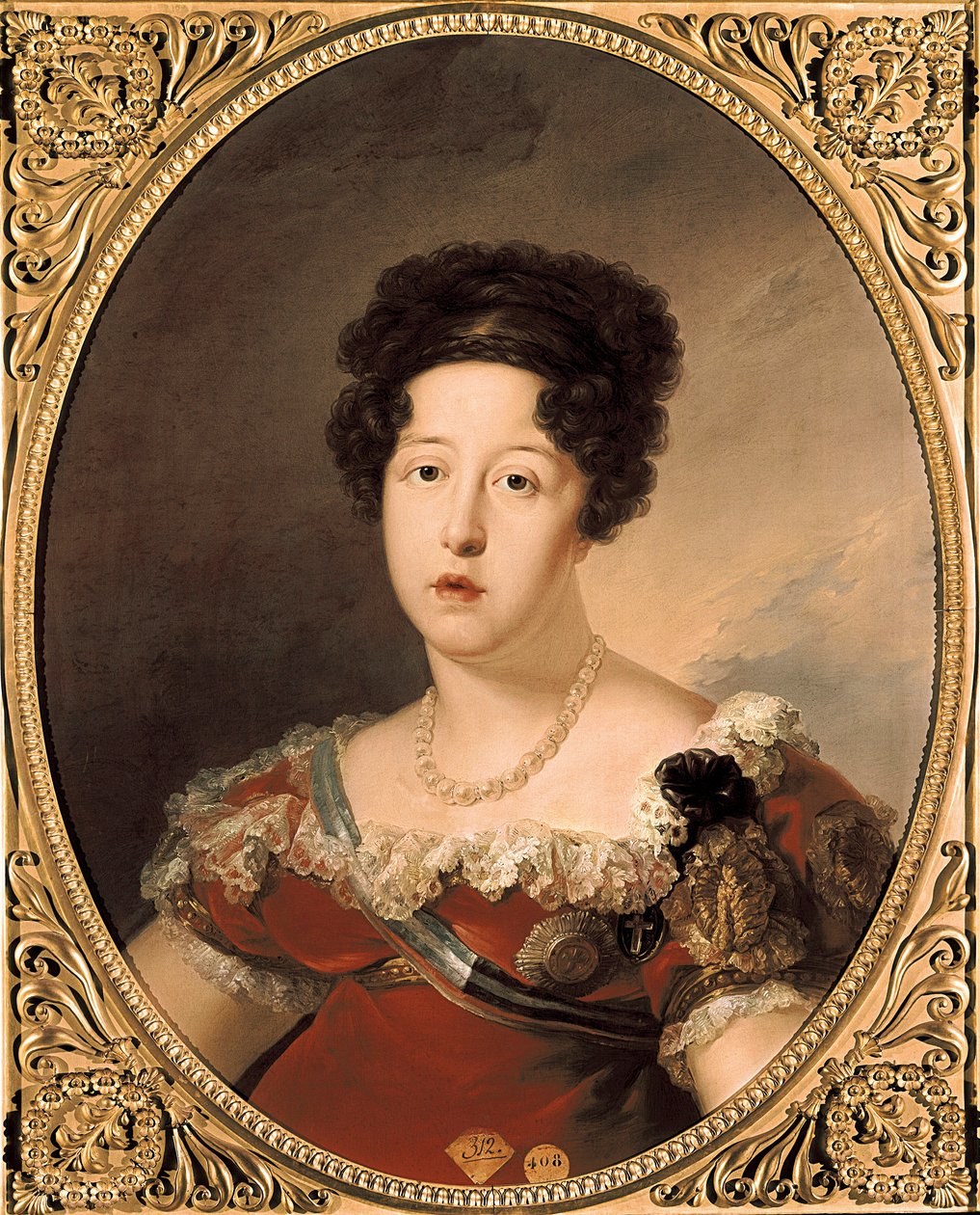 Dona Maria Isabela z Braganzy. Portrét Marie Isabelly z Portugalska (nebo Marie Isabelly z Bragança od Vicente Lopez y Portana