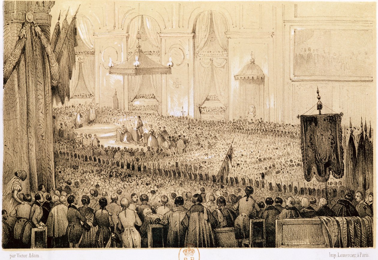 Znovuzaložení kultu: Te Deum v Notre-Dame de Paris, 18. dubna 1802 od Victor Adam