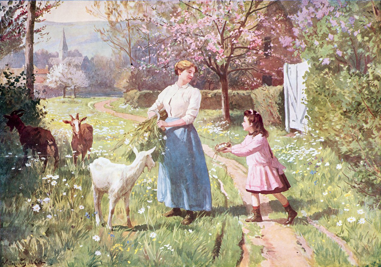 Velikonoční vajíčka na venkově, 1908 od Victor Gabriel Gilbert