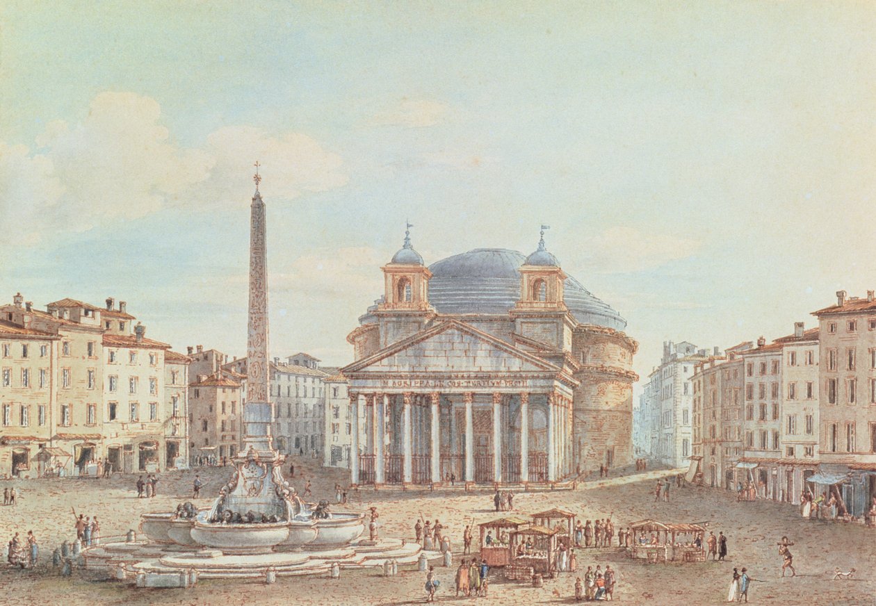 Pohled na Pantheon, Řím od Victor Jean Nicolle