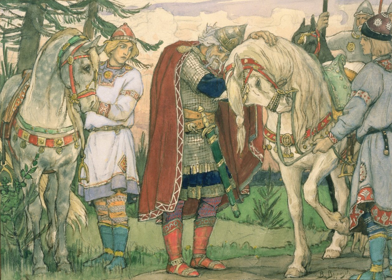 Píseň prince Olega, 1899 od Victor Mikhailovich Vasnetsov
