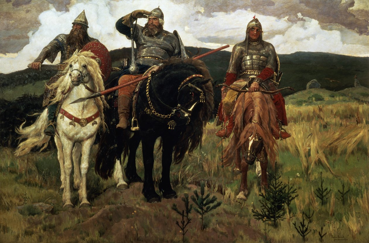 Váleční rytíři, 1881-98 od Victor Mikhailovich Vasnetsov