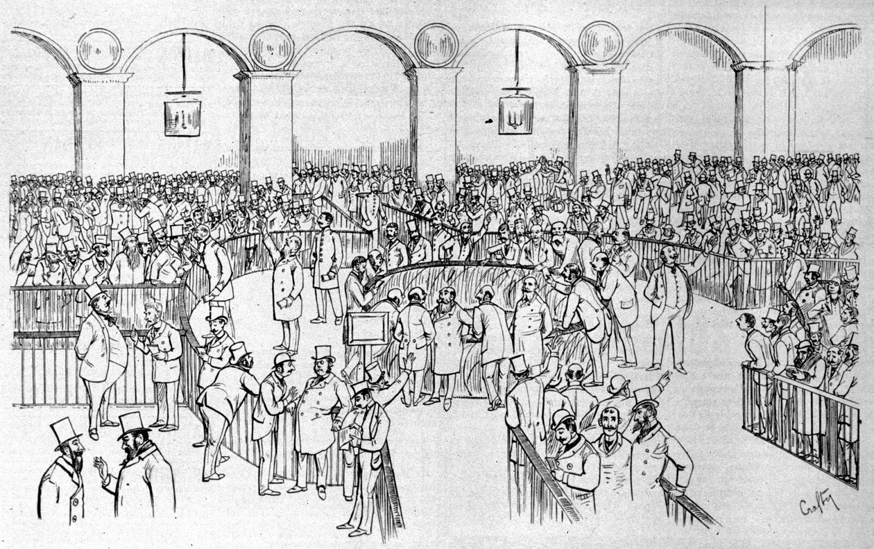 Pařížská burza (Košík) v roce 1894. od Victor  Geruzez