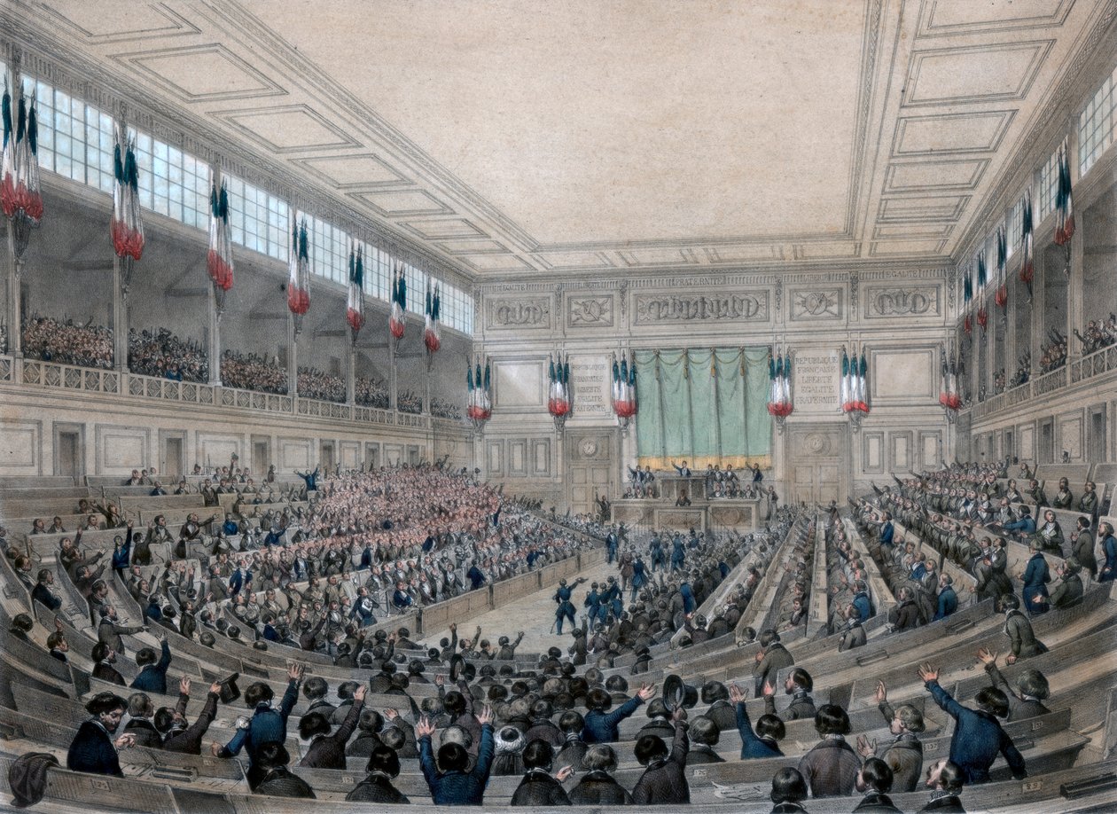 „Národní shromáždění je v permanenci!“, Paříž, 15. května 1848. od Victor Adam