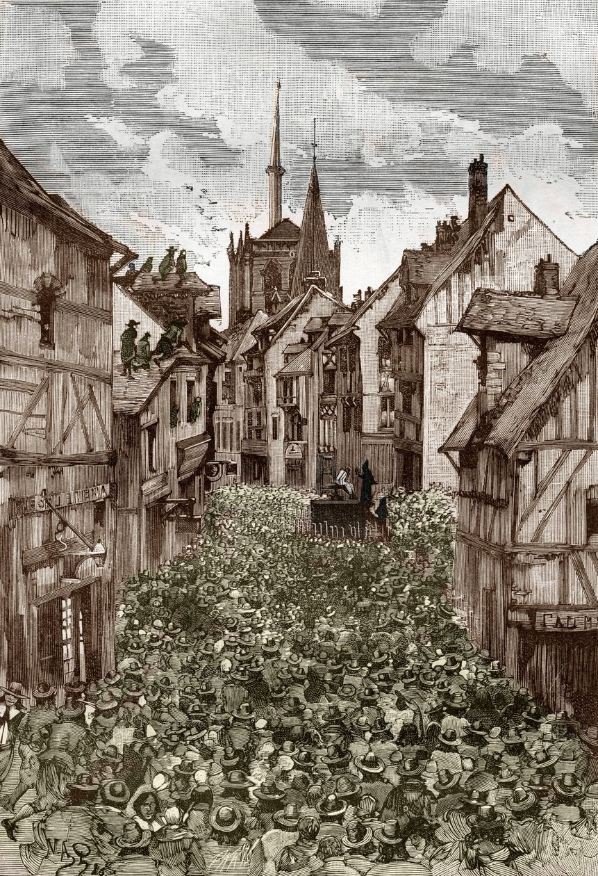 Affaire des posseses de Loudun (démoni de Loudun) kolem roku 1630: hon na čarodějnice, na řezníkovi je upálen francouzský kněz Urbain Grandier (1590-1634), který údajně uzavřel smlouvu s ďáblem a obviňuje z očarování jeptišek - ( Urban Grandier, fren od Victor Armand Poirson