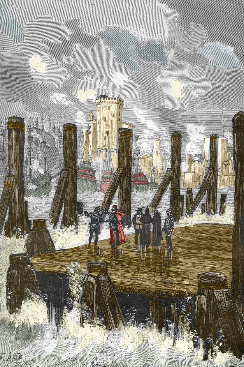 Siege de la Rochelle (1627-1628): „“ Kardinál z Richelieu (1585-1642) na přehradě La Rochelle, během obléhání města, místo d