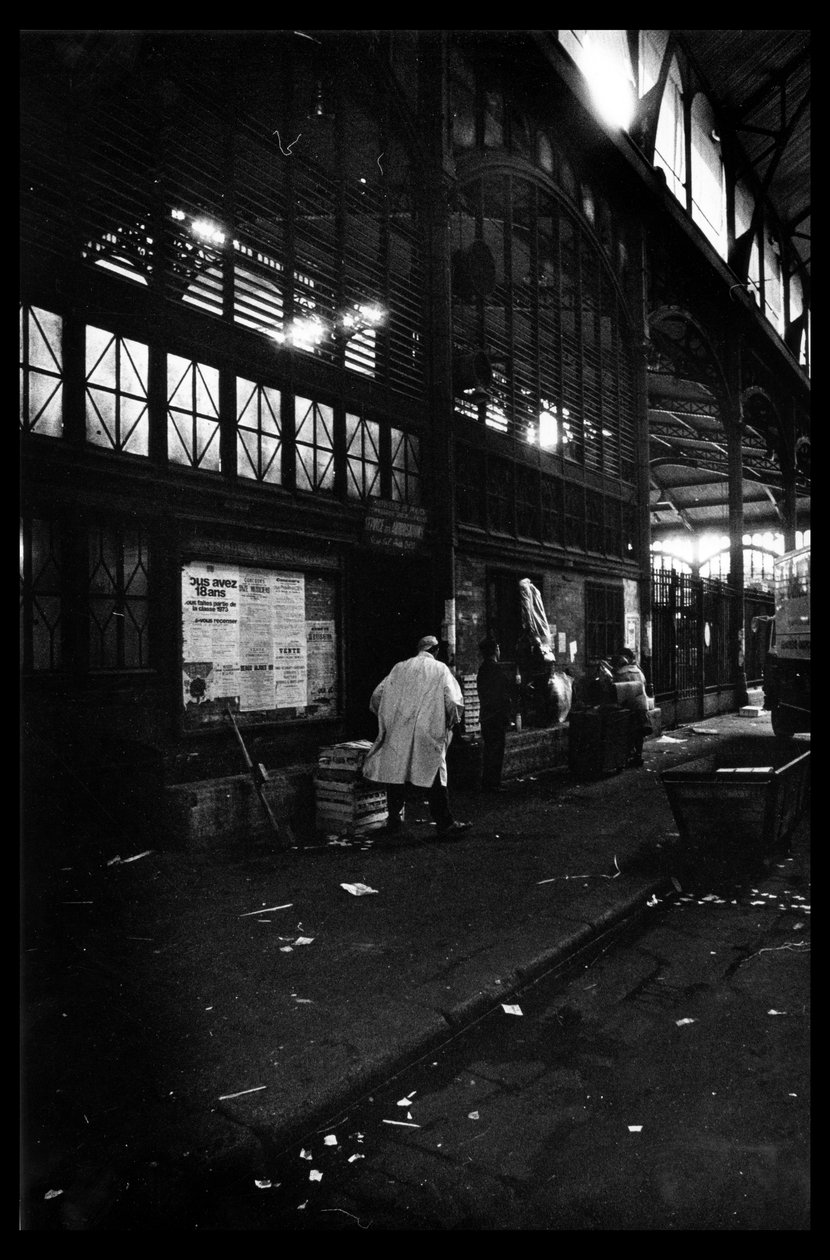 Les halles de Paris těsně před demolicí v srpnu 1971 (čb foto) od Victor Baltard