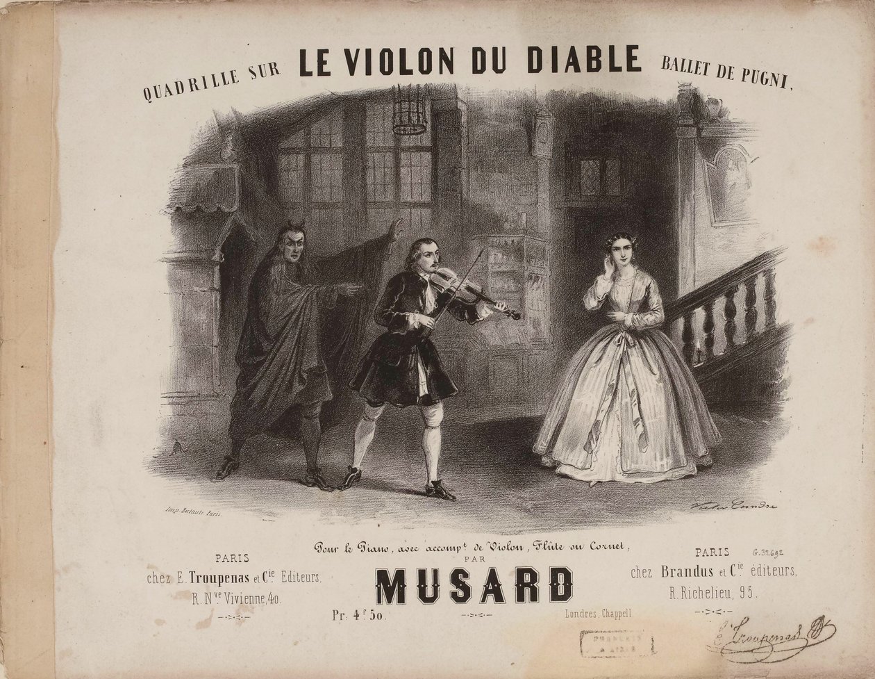 Quadrille pro Le Violon du Diable od Cesare Pugniho, ca. 1849. od Victor Coindre