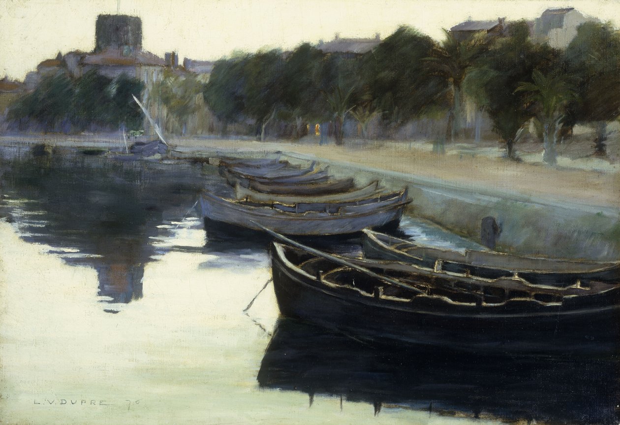 Lodě na jejich kotvištích, 1876 od Leon Victor Dupre