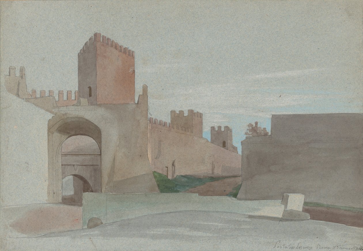 Porta San Lorenzo, Řím od Victor François Eloi Biennourry