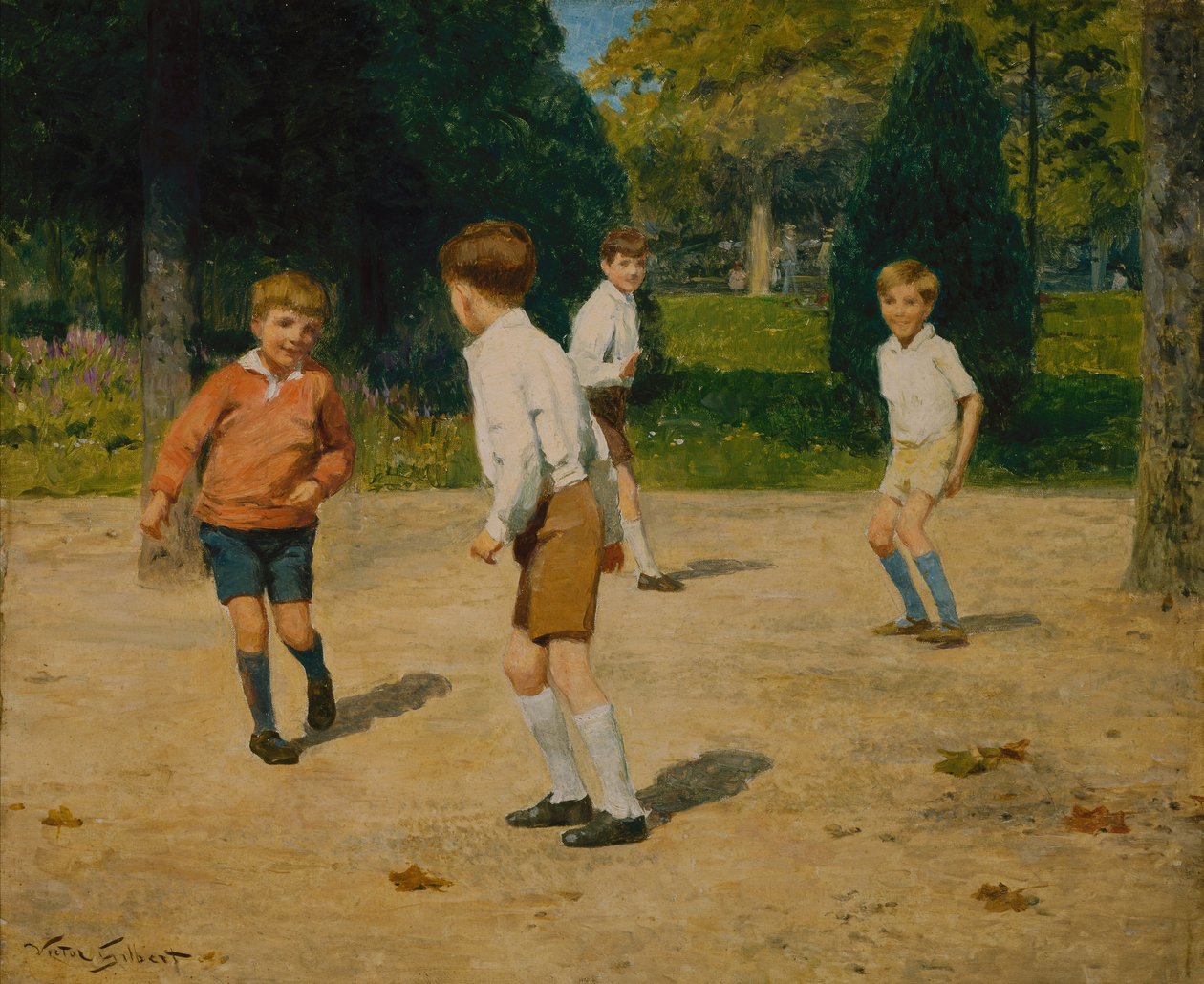Kluci si hrají (olej na plátně) od Victor Gabriel Gilbert