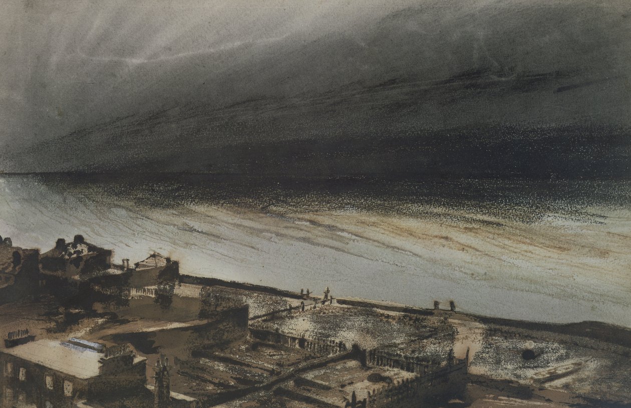 Marine-Terrace, Jersey, 1855 (uhl, tužka a kvaš na papíře) od Victor Hugo
