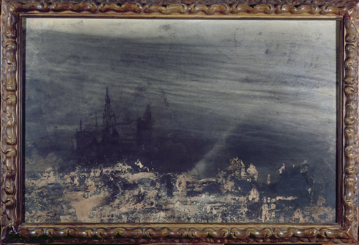 Mrtvé město (inkoust, mytí a wc na papíře) od Victor Hugo