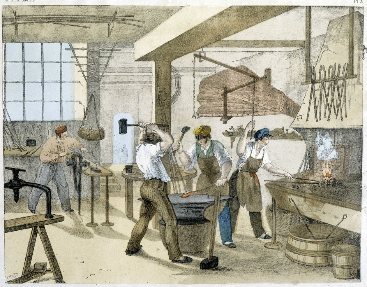 Zámečník, litho z Jansona. 19. století. od Victor Janson