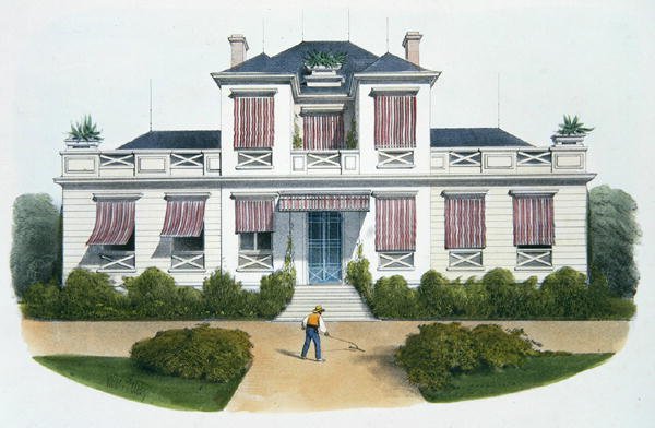 Italská vila, ilustrace z 