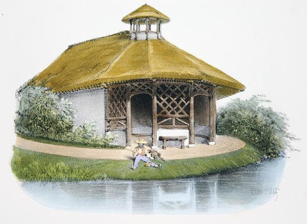 Rustikální pavilon, ilustrace z 