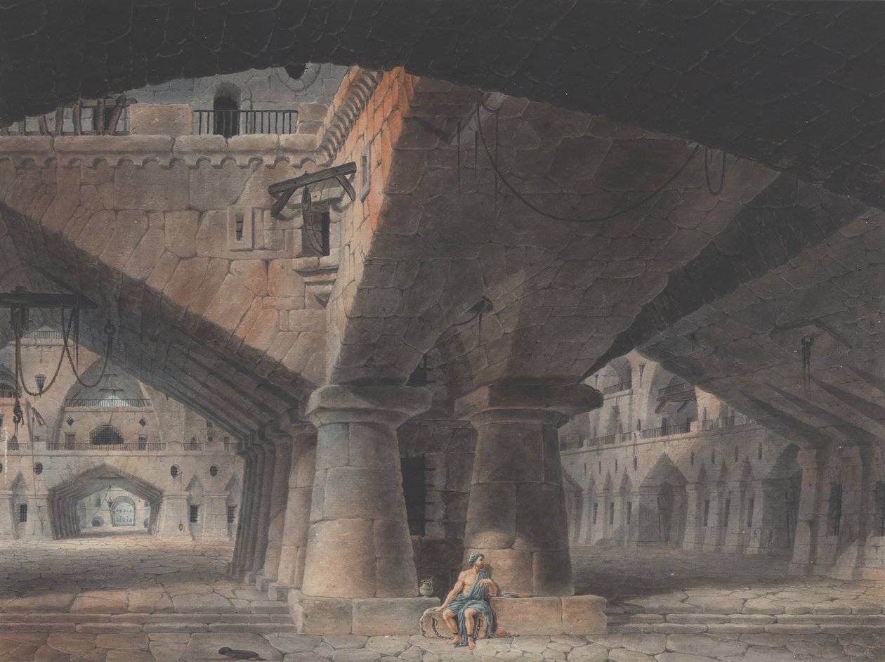 Muž sedící ve vězení, 1781. od Victor Jean Nicolle