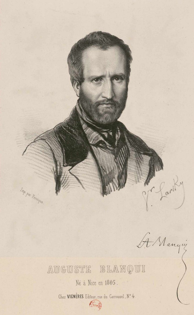 Portrét Louis-Auguste Blanqui 1805-1881, 1849. od Victor Larsky