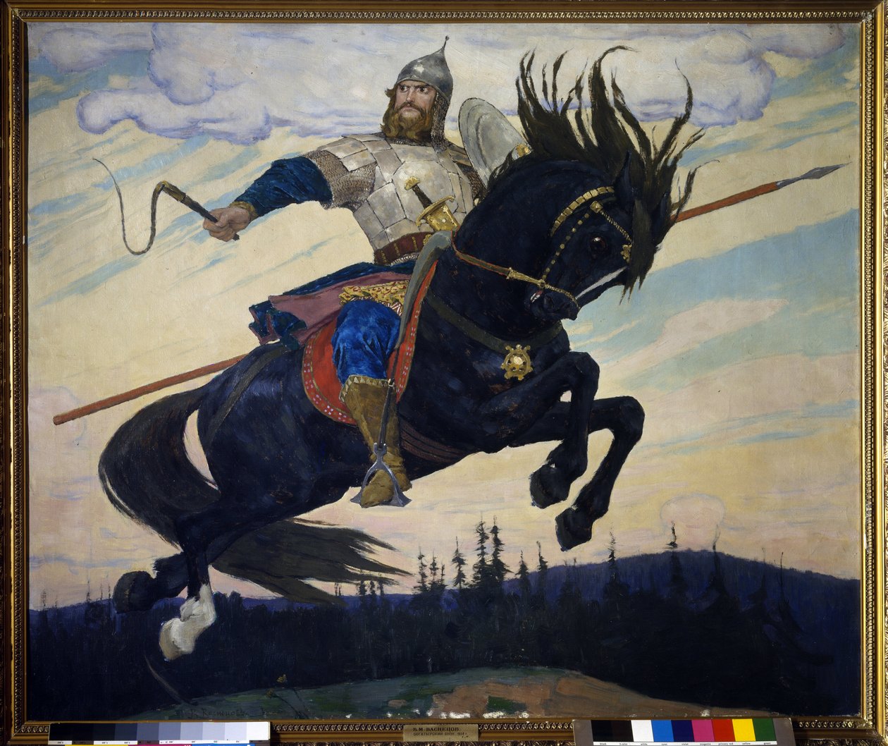 Ilya Muromets (Elie z Murom) (Ilya Muromets). Ruský legendární hrdina. Obraz Viktor Michajlovič Vasněcov (1848-1926), olej na plátně od Victor Mikhailovich Vasnetsov
