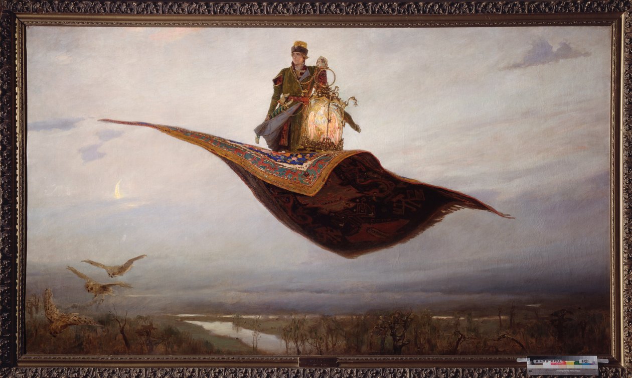 Jízda na létajícím koberci - obraz Viktora Michajloviče Vasněcova (1848-1926), olej na plátně od Victor Mikhailovich Vasnetsov