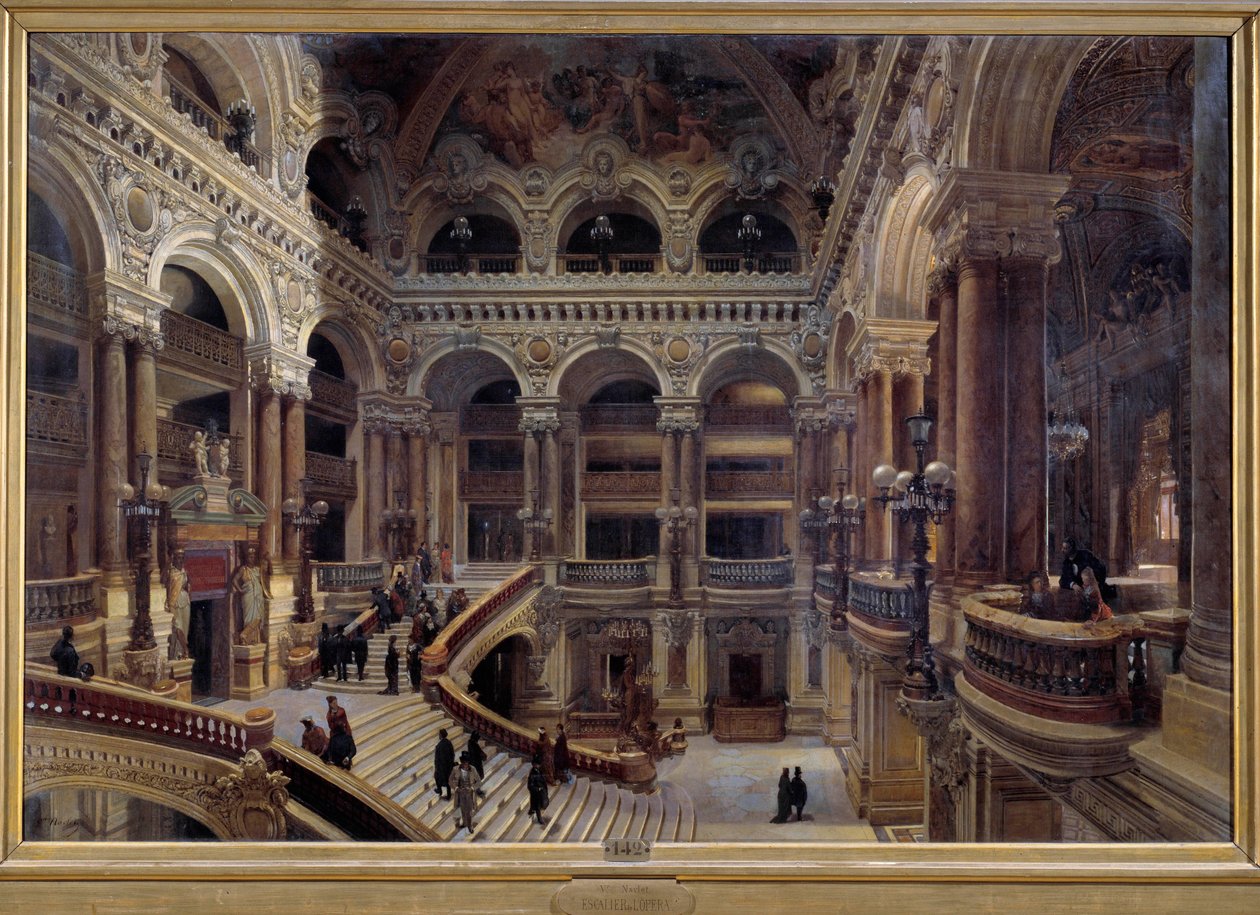 Otevření pařížské opery v roce 1880 Obraz Victora Navleta (1819-1886) 1880 Rozm. 1,31 x 1,96 m Paříž, musee d