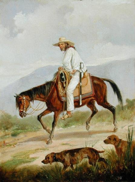 Walking the Dogs (olej na plátně) od Victor Patricio de Landaluze